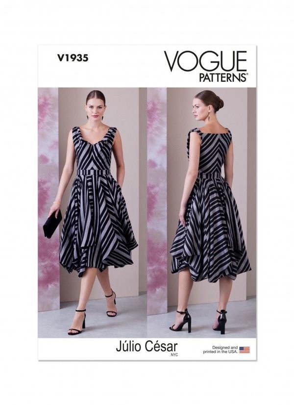 Vogue Sewing Pattern 1935, Dresses for Women, B5 (8-10-12-14-16) - Advanced