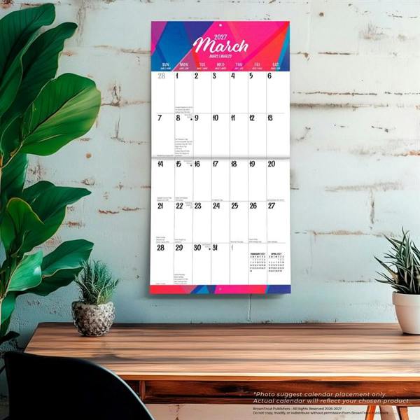 Large Print, Big & Bright Calendar 2027, Wall Calendars, Month To View, Basics, Gift