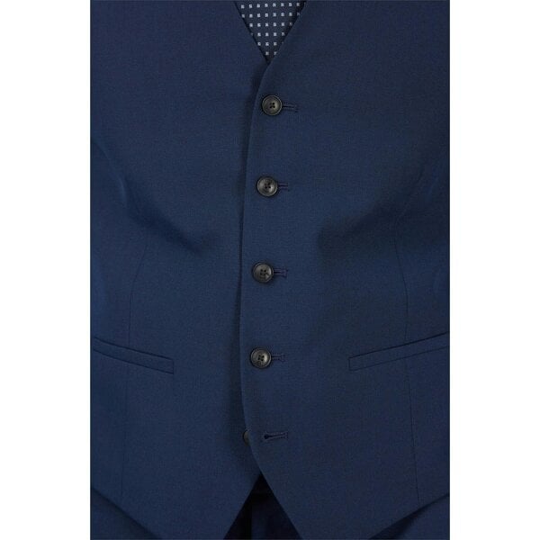 Limehaus Regular Fit Blue Waistcoat