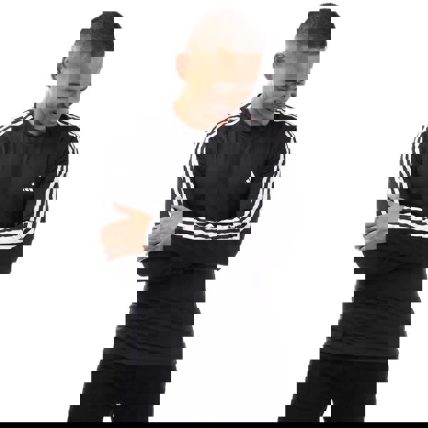 Adidas Mens Techfit 3 Stripes Long-Sleeved Training Top - Black - 