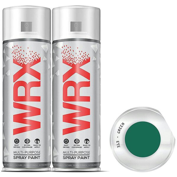 WRX 2X WRX Flat Green Spray Paint Acrylic 400ml