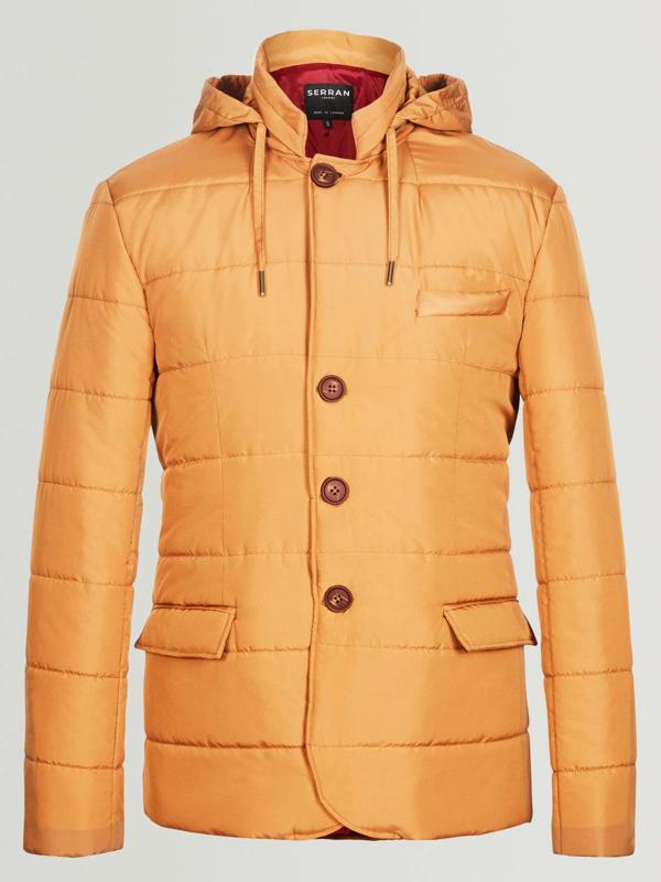 Serran London Puffer Suit Jacket - Mandarin