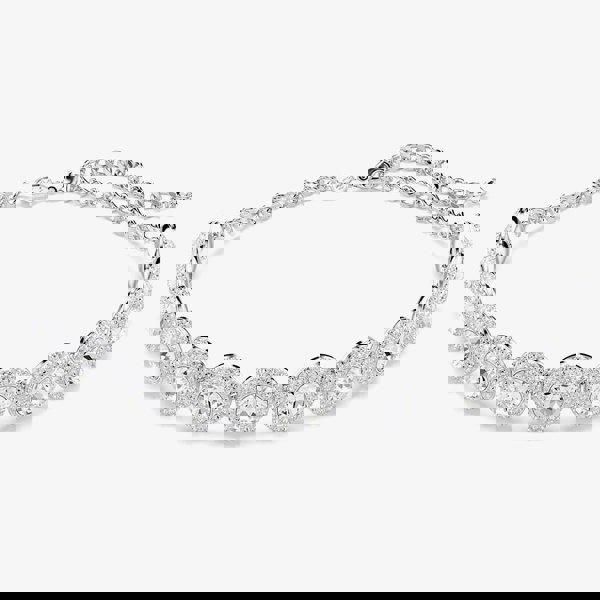 Swarovski Una Rhodium Plated White Crystal Choker Necklace 5733194