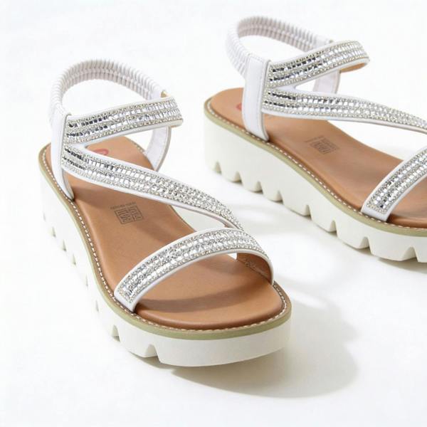 Heavenly Feet Heavenly Feet FRESCO Womens Slingback Sandals White