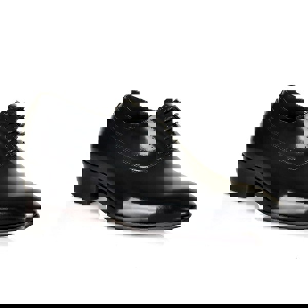 Federick Shiny Leather Dress Shoe With Cuban Heel - Black