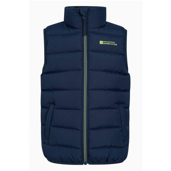 Mountain Warehouse Kids Rocko Plain Padded Gilet - Navy