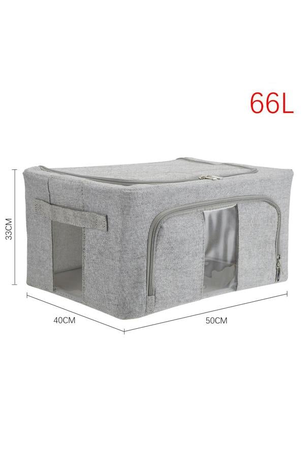 Living and Home 100/66/24 L Metal Frame Storage Box Wardrobe Storage Basket Baby Clothing Storage Box