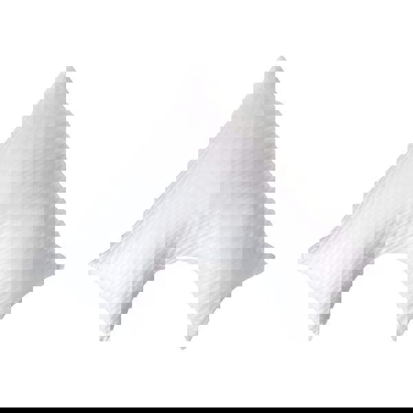 HOMESCAPES Silky 330 TC Egyptian Cotton Satin Stripe V Shaped Pillowcase