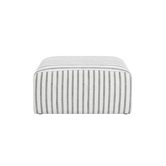 Wyld Haus Malmo Chalk Stripe Upholstered Square Pouffe