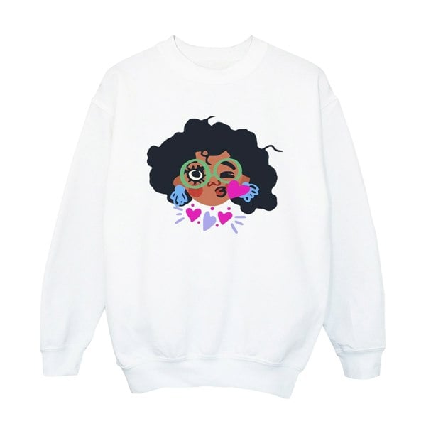 Disney Girls Encanto Mirabel Kiss Sweatshirt - White