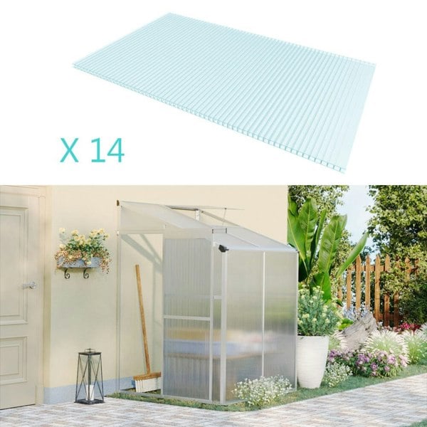 Livingandhome Clear Polycarbonate Sheets for Greenhouse Covering Living and Home