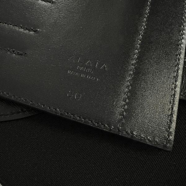 Alaia buckled leather corset belt in black calf leather