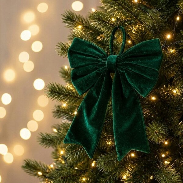 Garden Greatness Christmas Velvet Hanging Christmas Bow