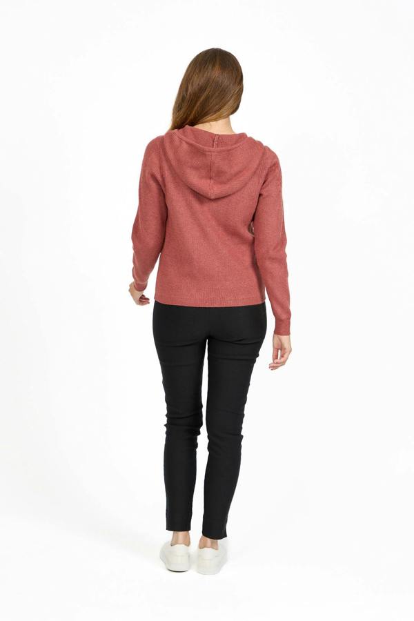 Mudflower Cable-Knit Zip-up Hooded Cardigan
