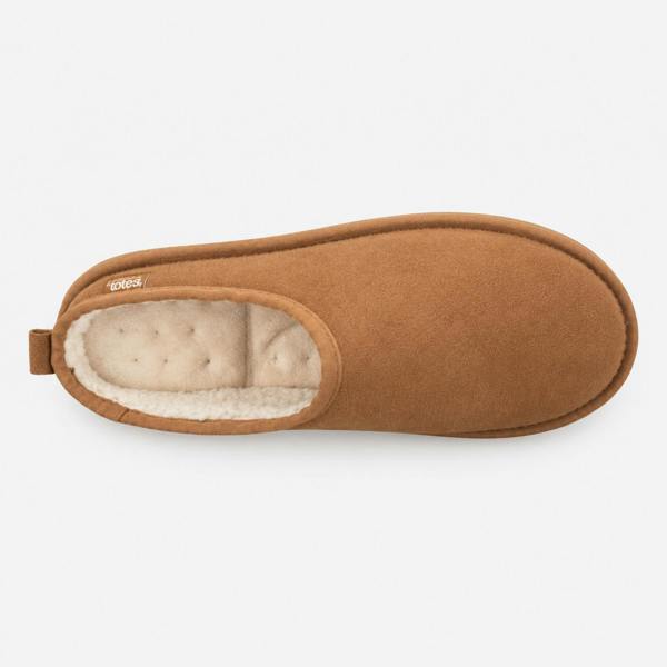 Totes BORG LINED SUEDE Mules Mules   in  Tan