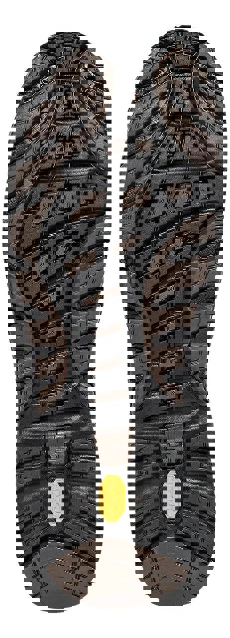 Red Wing Shoes Red Wing King Toe 3043 Mens 6" Vibram Waterproof S7L Safety Ankle Boots, shoe sole with rugged tread pattern designed for durability and traction.