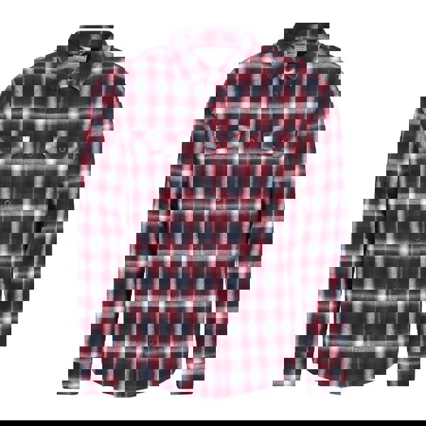 Mountain Warehouse Mens Trace Flannel Long-Sleeved Shirt - Berry