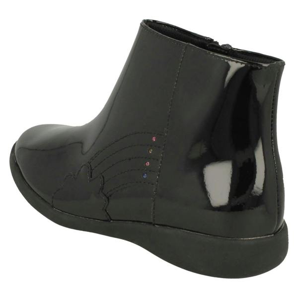 Clarks Girls Clarks Rainbow Detailed Ankle Boots Etch Glow