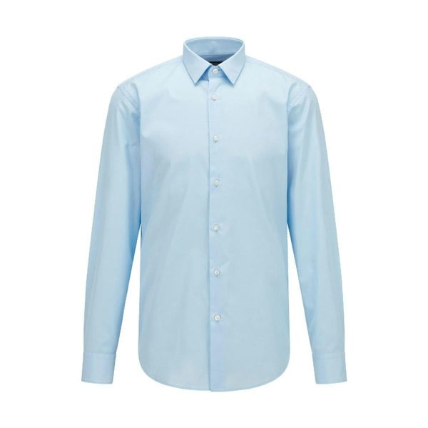 Boss Mens Eliott Plain Shirt - Blue