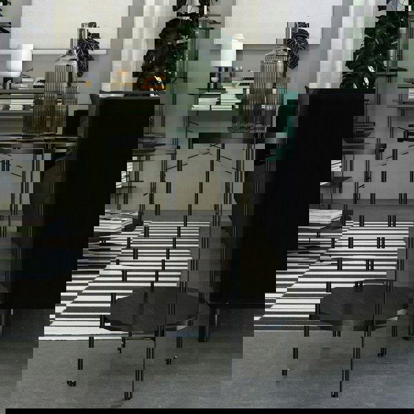 Dorel Home Wainwright Round End Table Black Oak