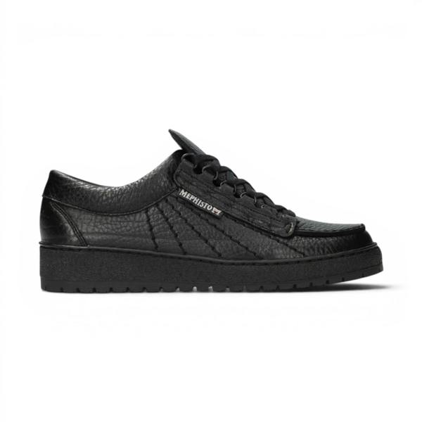 Mephisto Rainbow Men's Leather Black Walking Shoes - Mamouth 714