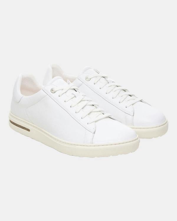 Birkenstock Bend Low Natural Leather Womens Trainers - White | CHO | Designer Womens Trainers
