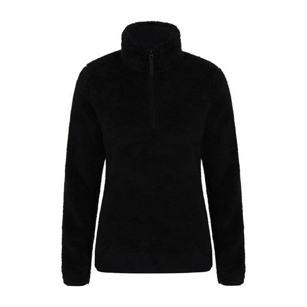 Mountain Warehouse Women's Teddy Fleece Quarter Zip Fleece Top - Black