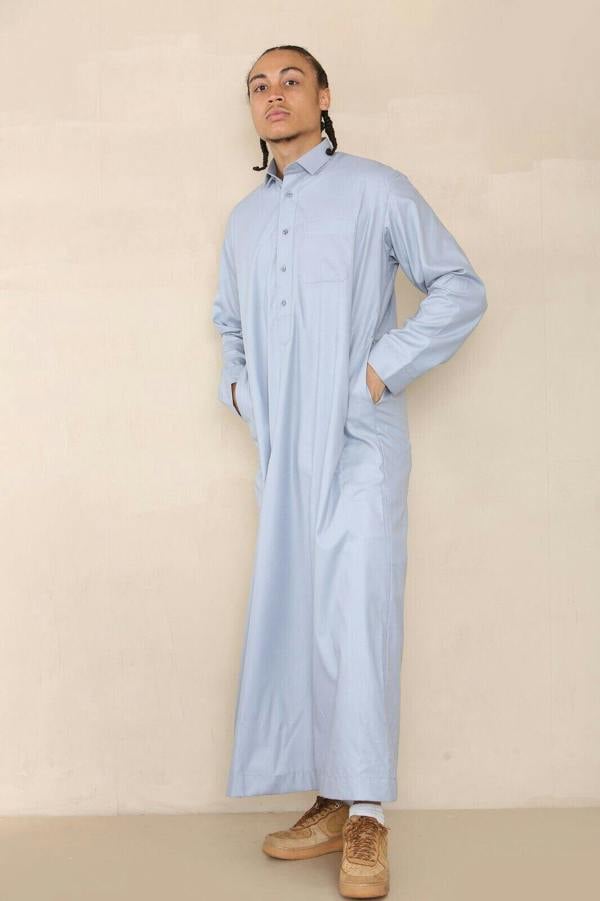 Infinity Leather Mens Thobe Jubba Saudi Ramadan Eid Islamic Kaftan Kaudara Arabic Jubbah