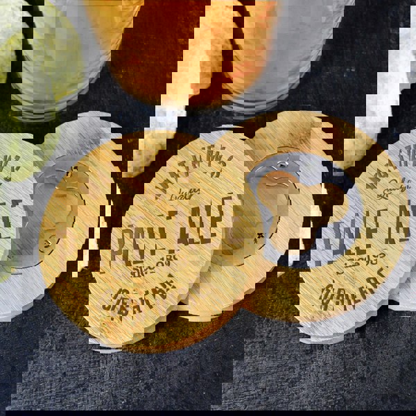 Personalised Memento Company Personalised Free Text Bamboo Bottle Opener Coaster