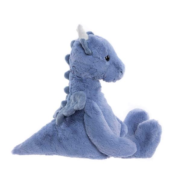 Charlie Bears Draco Dragon - Soft Plush Mythical Toy - Denim Blue L