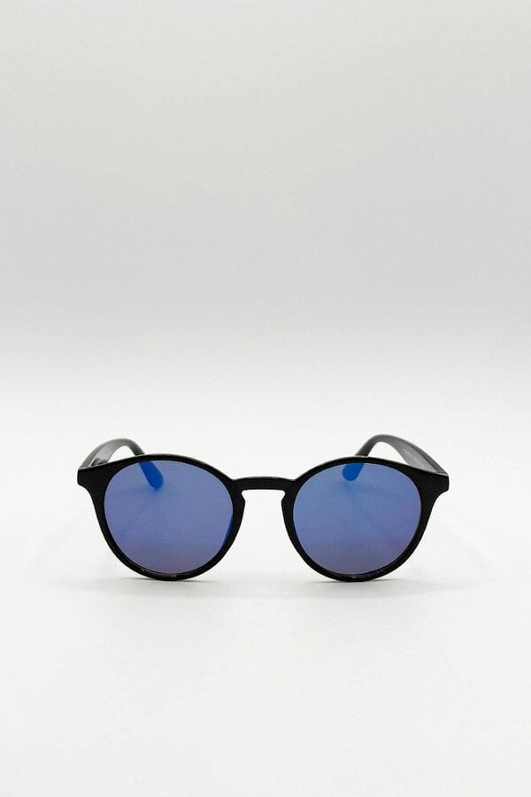 SVNX Classic Preppy Sunglasses with Blue Mirrored Lense