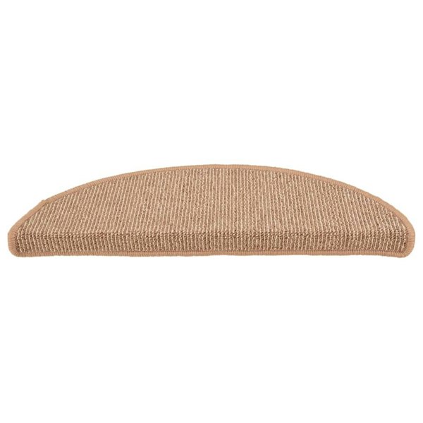 Berkfield Carpet Stair Treads 15 pcs Light Brown 65x21x4 cm