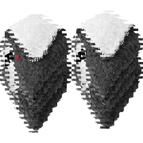 GlamHaus Heated Electric Throw Blanket - Luxurious & Soft Design - 9 Temperature Settings & 9-Hour Timer Dark Grey