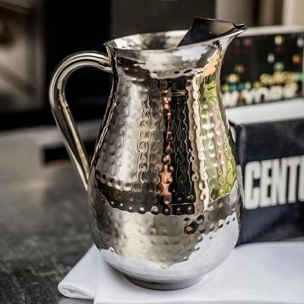 Culinary Concepts Champagne Hammered Tall Pitcher