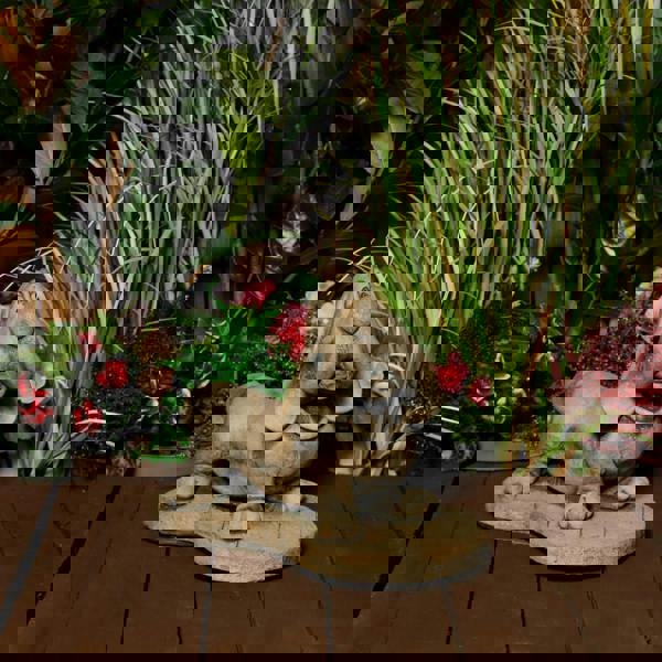 Stone Cast Basset Hound Statue