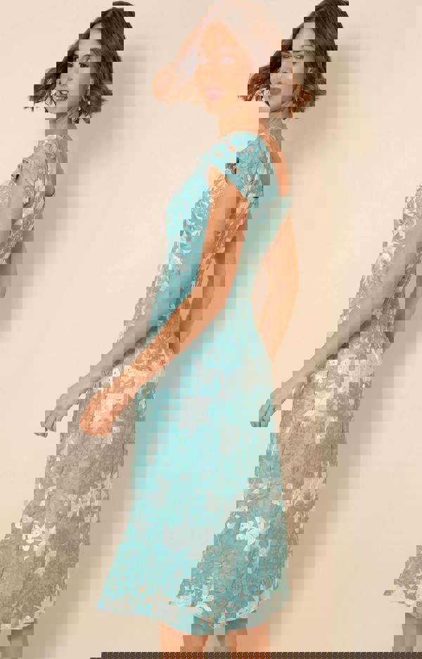 Alie Street London Charlotte Lace Dress - Antique Aqua