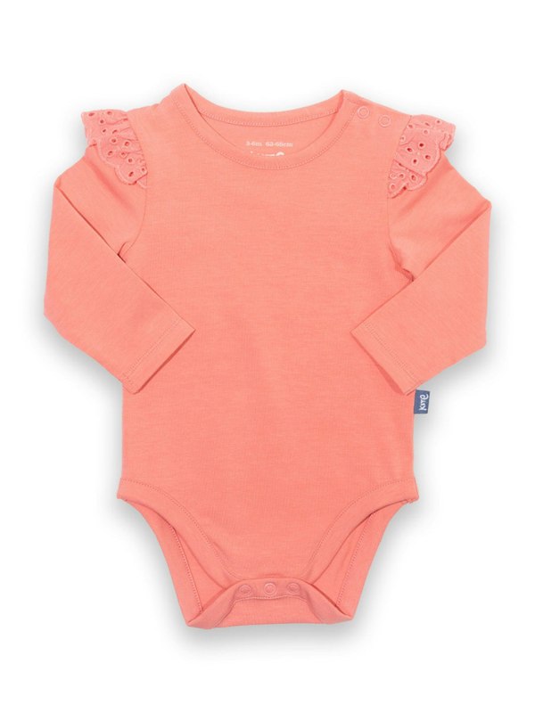 Kite Baby Organic Broderie Bodysuit Salmon