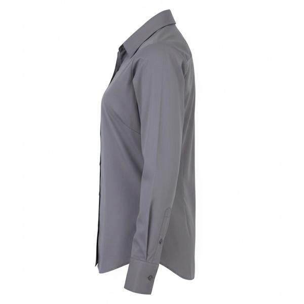 Premier Womens/Ladies Poplin Long-Sleeved Blouse - Steel