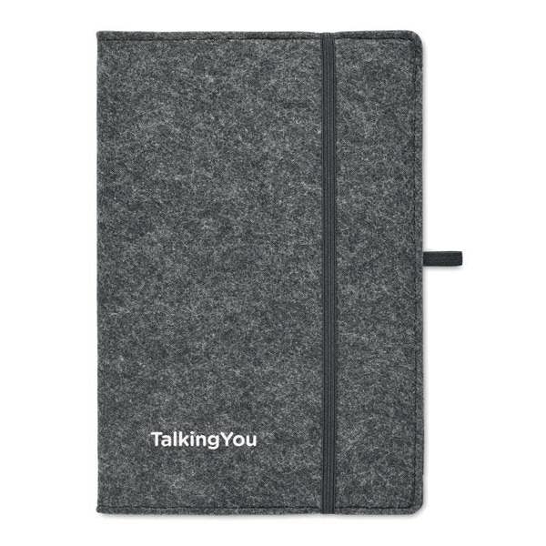 MidOcean Feltbook A5 Notebook - Stone Grey - 