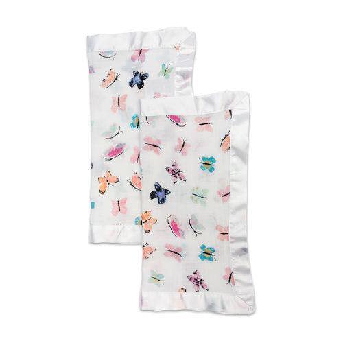 Lulujo - Muslin Security Comforter Blanket - Butterfly 2 Pack