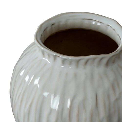 Hill Interiors Numa Round Vase - White