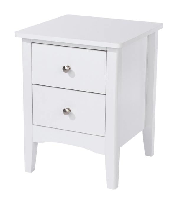 Core Products Como 2-Drawer Tall Bedside Cabinet, Shaker