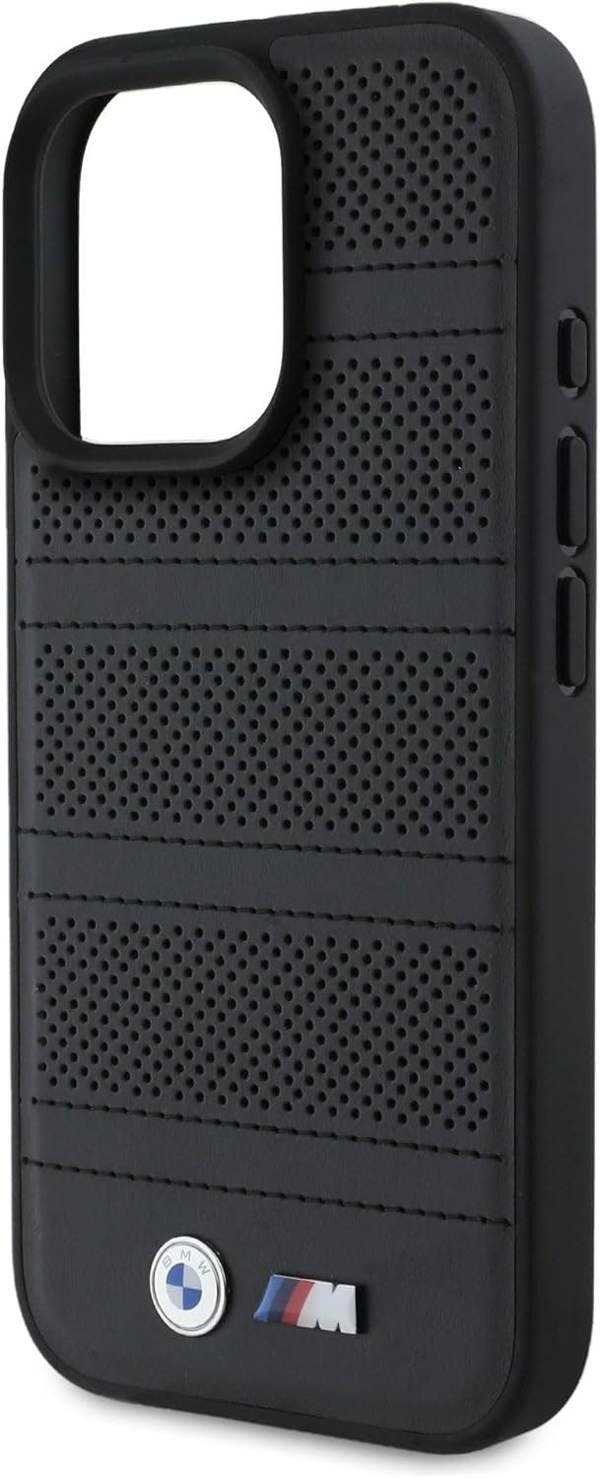 BMW M Perforated Stitched Line Case with MagSafe for iPhone 16 Pro Max 6.9" Black - BMHMP16X23PUSPK