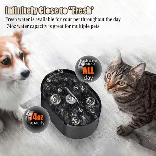 Havendro Pet Water Fountain 2.2L Automatic Dog Drinking Fountain Filtered Cat Water Bowl
