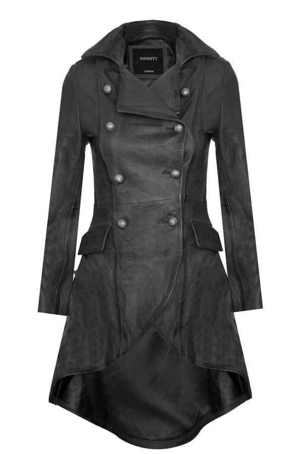 Infinity Leather Womens Gothic Victorian Coat-Accra