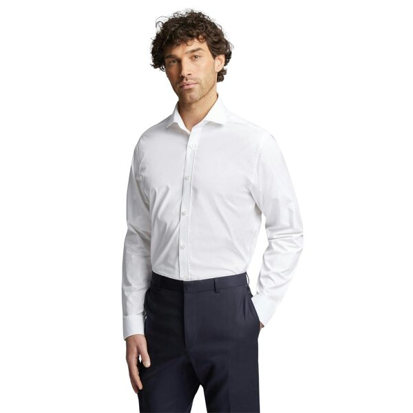 Alexandre Silver Alexandre Tailored Fit Luxury White Poplin Shirt
