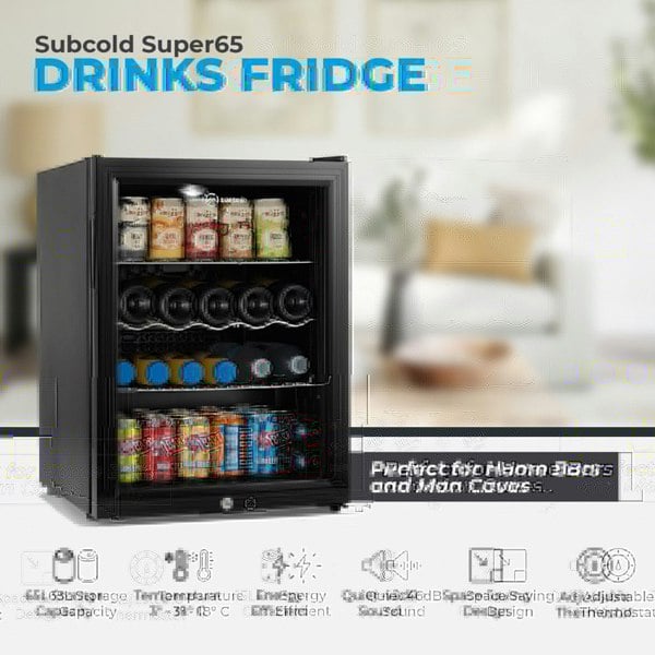 Subcold Super 65 LED Beer Fridge - Black