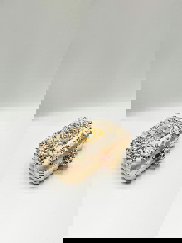 SVNX Embellished Heart Clutch Bag In Gold