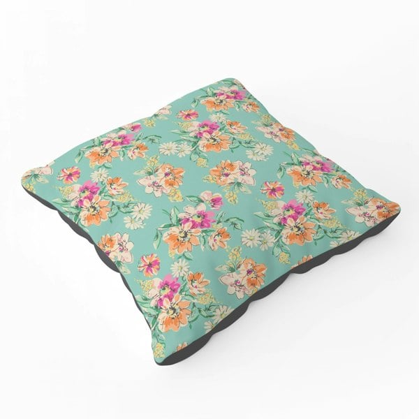 Warren Reed Bright Flower Sketch Floor Cushion