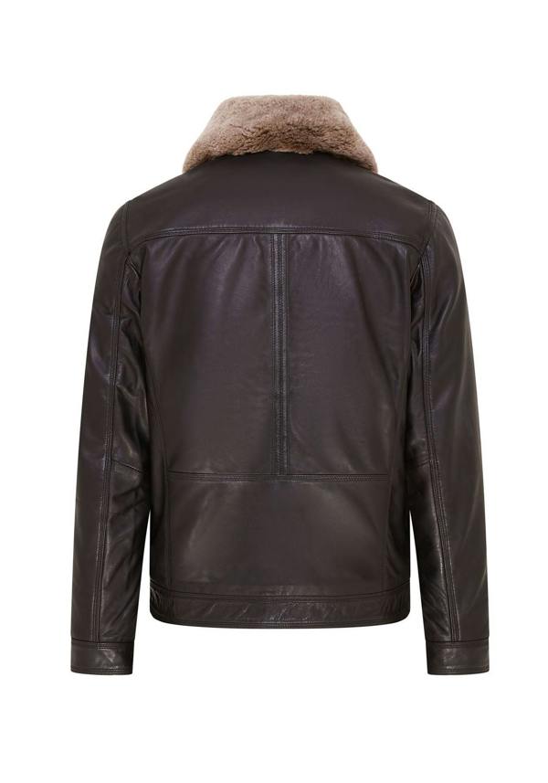 Infinity Leather Mens Trucker Shirt Leather Jacket- Tornio